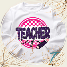 Load image into Gallery viewer, Cute Checkered Pencil topped with Pink Bow