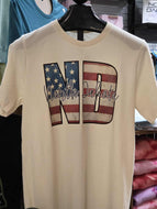 North Dakota American Flag