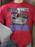 Red White Bruh Bass Fish