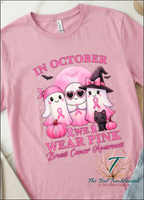 Load image into Gallery viewer, In October We Wear Pink Halloween Ghost
