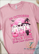 In October We Wear Pink Halloween Ghost