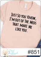 Just So You Know (851)